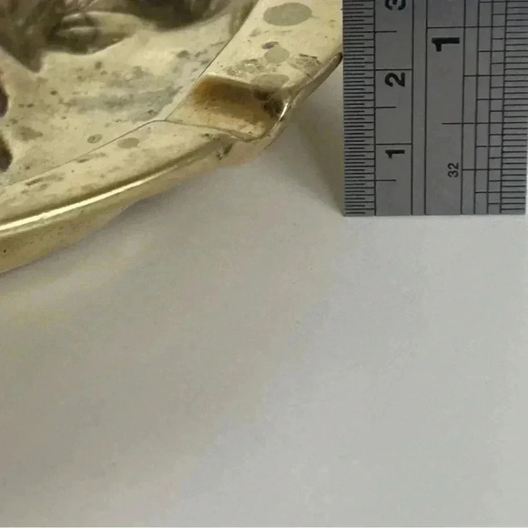 Beautiful antique brass crescent moon / man in the moon celestial ashtray - Picture 10 of 10